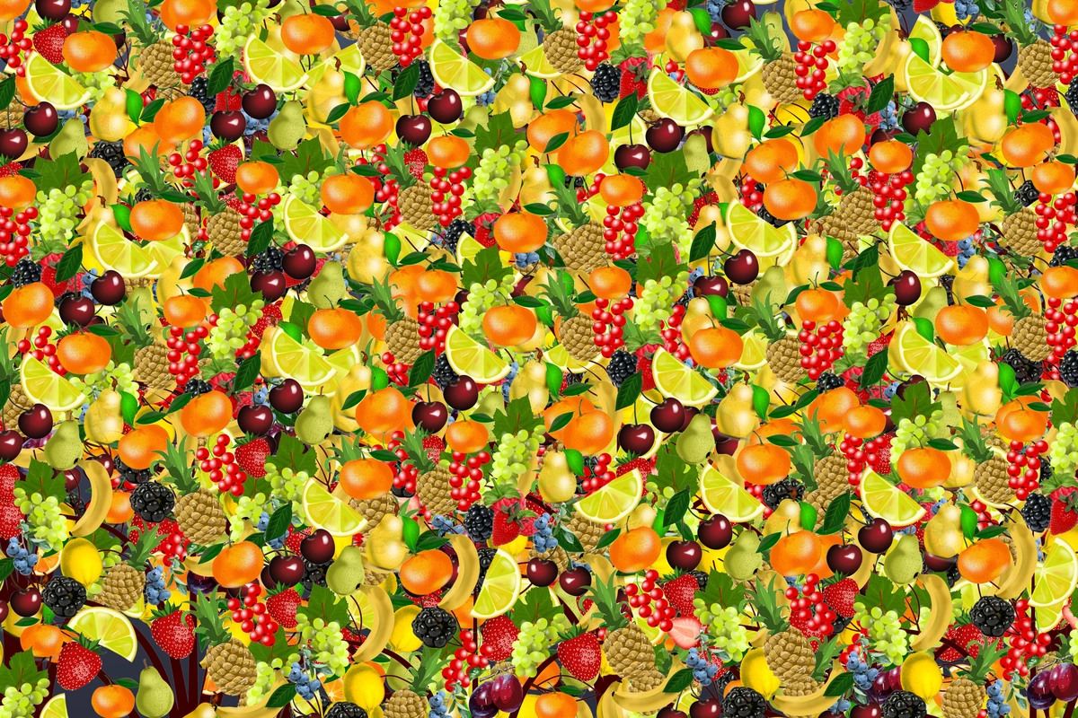 фрукт, фрукты, апельсин, вишня, лимон, мандарин, ежевика, ананас, желтый, желтые, оранжевый, оранжевые, зеленый, зеленые, смородина