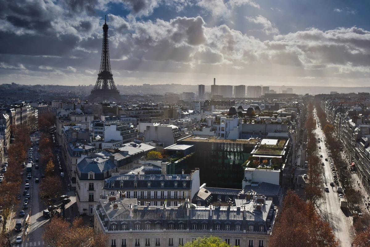 Франция, Париж, эйфелеа башя, город, вид, вид на город, панорама, улица, здание, строения, серые, коричневые