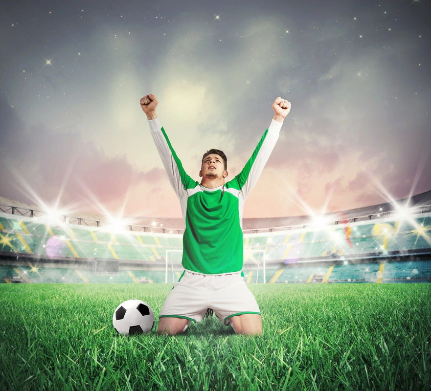 футболист, спорт, игра, мяч, стадион, победа, серые, зелёные