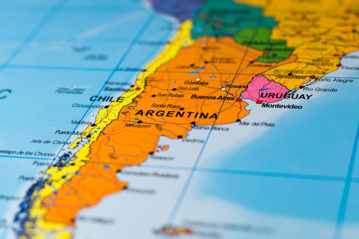 карта, аргентина, рисунок, фотография, синие, коричневые
