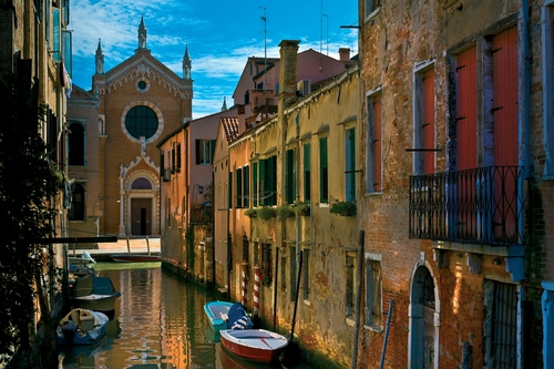 венеция, канал, италия, город, бежевые, зеленые