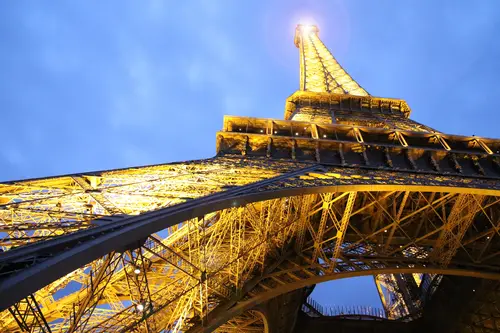 париж, город, города, эйфелева башня, перспектива, голубые, коричневые, желтые