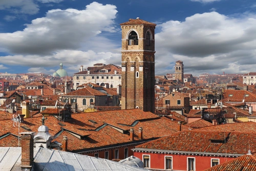 путешествия, город, венеция, здание, италия, башня, крыша 