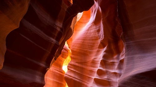 скала, пещера, красные, коричневые, свет, желтые