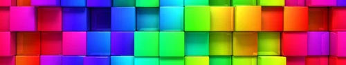 кубики, квадраты, голубые, зелёные, розовые, панорама