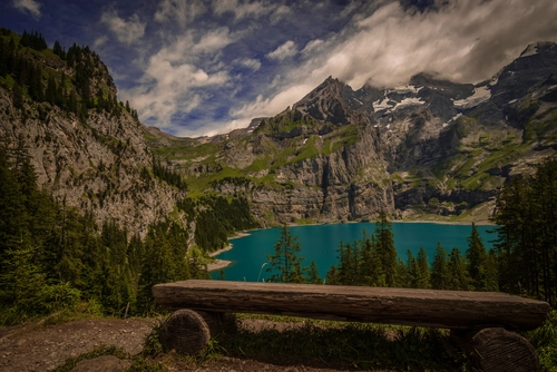 швейцария, природа, горы, озеро, белые, синие, зеленые
