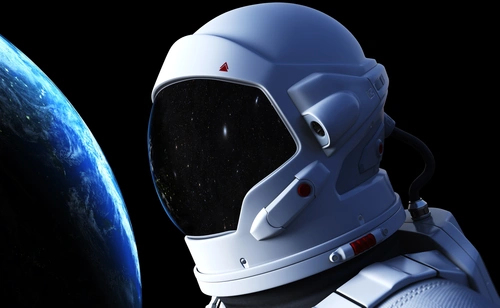 космонавт, планета, скафандр, чёрные, голубые, серые