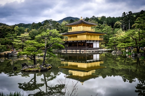 японский сад, храм, пагода, пруд, вода, азия, дзэн, восток, декоративный, ботанический, сад, зеленые