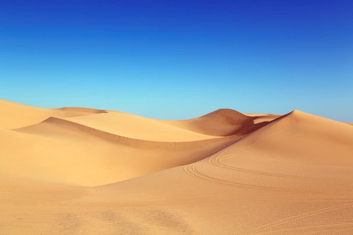 пустыня, небо, песок, холмики, голубые, бежевые
