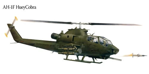 вертолёт, АН_1F_Huey_Cobra, пилоты, зелёные