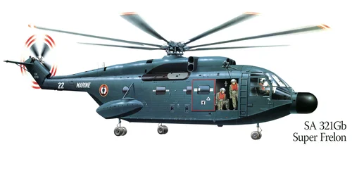 SA 321Gb, вертолёт, пилоты, лопасти, полёт, синие