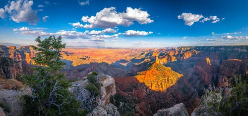 Парк США, панорама, пейзаж, Гранд-Каньон, голубые, оранжевые