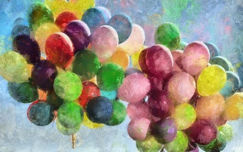 шары, шарики, праздник, рисунок, иллюстрация, разноцветные, цветные
