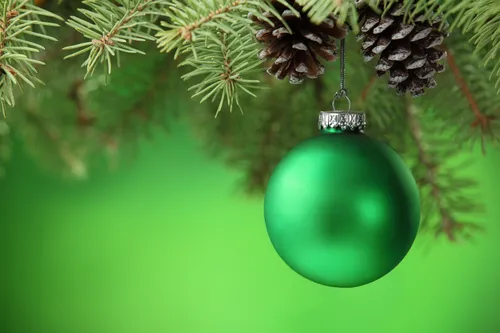 елка, шар, новый год, зеленые, праздник, дерево