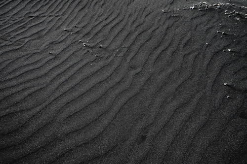 пляж, берег, песок, галька, темные, серые