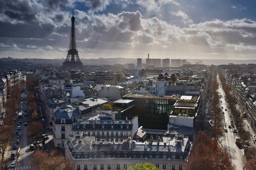 Франция, Париж, эйфелеа башя, город, вид, вид на город, панорама, улица, здание, строения, серые, коричневые
