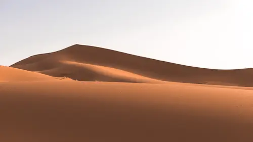 пустыня, холм, холмы, барханы, дюны, небо, песок, бежевые, белые