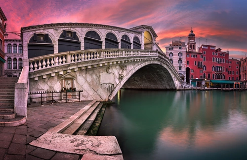 панорама, венеция, Италия, мост, Риальто, церковь Сан Бартоломео