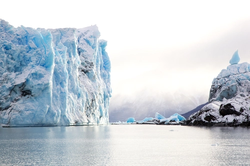 айсберг, природа, побережье, аргентина, белые, голубые