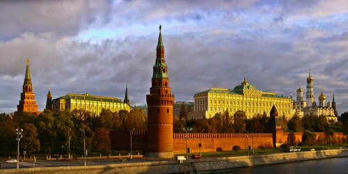 кремль, стена, набережная, Москва, красные, синие, город