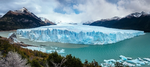 ледник, озеро, аргентина, голубые, зеленые, природа