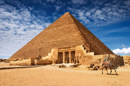 египет, пиримида, небо, песок, верблюд, бедуин, синие, бежевые