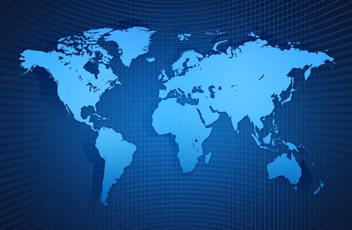 карта мира, материки, цифровая карта, синие, голубые