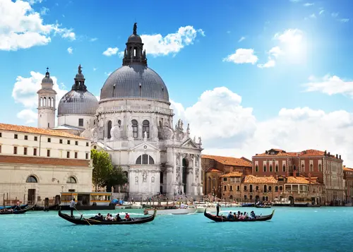 Венеция, архитектура, город, вода, страна, италия, солнечный день, небо, облака
