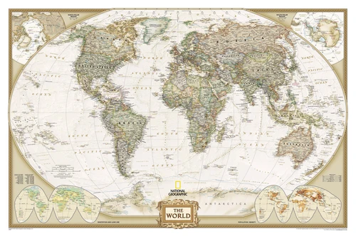 карта мира, географическая карта, материки, океаны, бежевые, коричневые