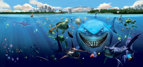 мультфильм, детские, тропические рыбы, акулы, черепахи, Сидней, австралия, океан, дельфины, медузы, в поисках Немо