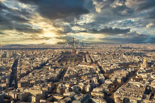 париж, город, города, эйфелева башня, перспектива, панорама