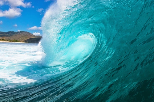 волна, океан, вода, природа, бирюзовые, синие