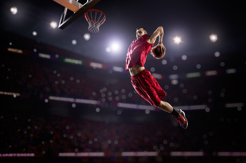 спортсмен, баскетбол, спорт, мяч, прыжок, бросок, серые, красные