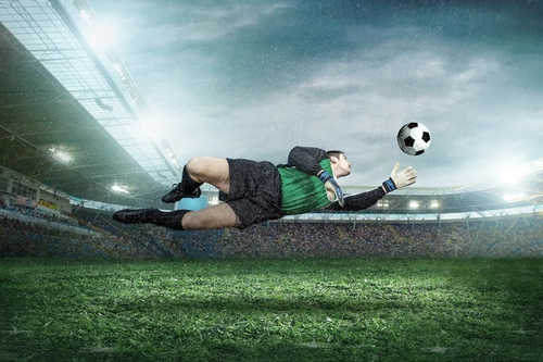 футболист, игра, спорт, мяч, стадион, поле, трава, голубые, зелёные