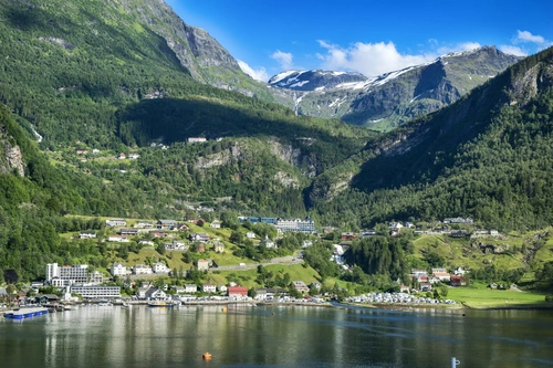 норвегия, острова, природа, зеленые, голубые, синие