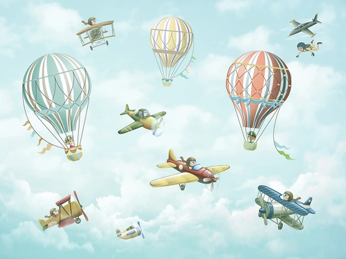 дети, HD, воздушные шары, самолеты, детские, для мальчика, зеленые, желтые, красные