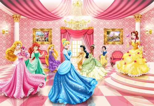 детские, бал, зал, принцесса, принцессы, белоснежка, розовый, желтый, мультгерои, танцы, танец