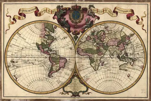карта мира, старая карта, винтаж, бежевые, розовые, коричневые