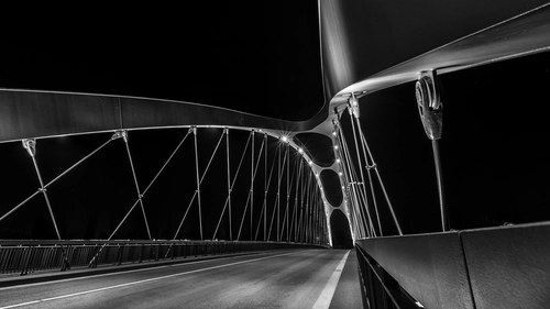 мост, фотография, белые, конструкция, черные, серые