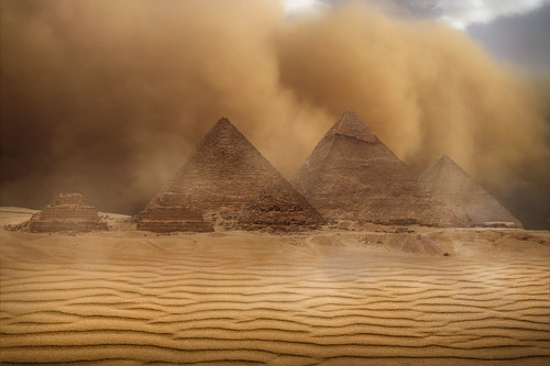 египет, пирамиды, песок, пыль, бежевые