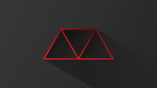 треугольник, красные, геометрические, темные, черные