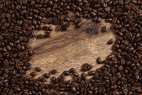 кофе, фон, зерно, дерево, текстура, коричневые