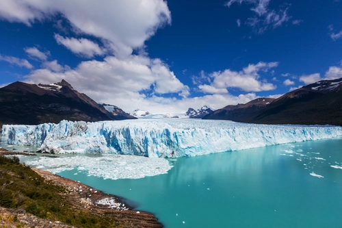 ледник, горы, аргентина, природа, коричневые, голубые, белые