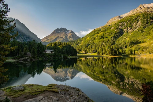 Швейцария, горы, озеро, озеро Кавлок, Альпы, зелёные