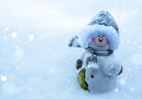 снеговик, шарф, зима, новый год, белые, голубые
