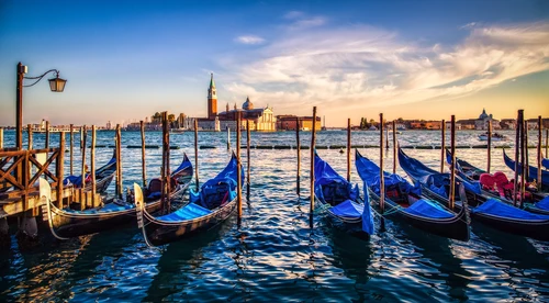 Венеция, архитектура, город, отражение, вода, страна, италия, лодки, гондолы