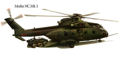 HC.Mk 3, вертолёт, лопасти, военные, зелёные