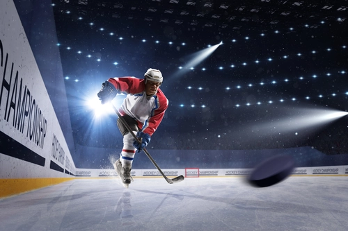 хоккей, спорт, хоккеисты, стадион, униформа, лёд, серые, красные